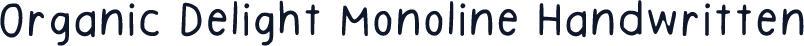 Organic Delight Monoline Handwritten