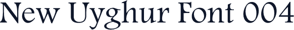New Uyghur Font 004
