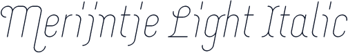 Merijntje Light Italic