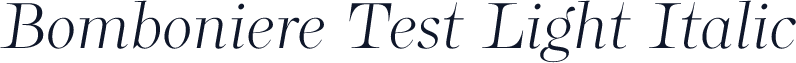 Bomboniere Test Light Italic