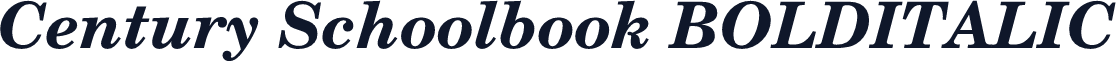 Century Schoolbook BOLDITALIC