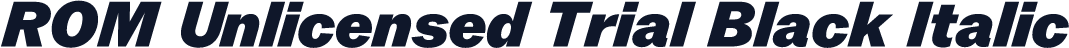 ROM Unlicensed Trial Black Italic