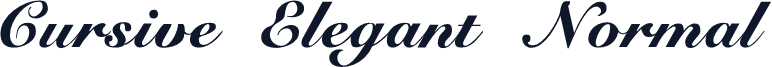 Cursive Elegant Normal