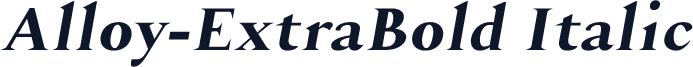 Alloy-ExtraBold Italic