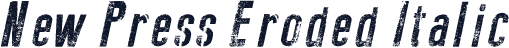 New Press Eroded Italic