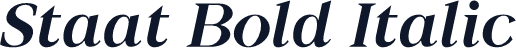 Staat Bold Italic