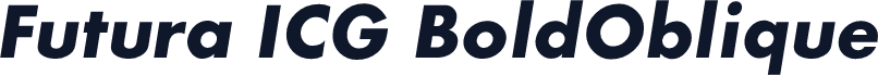 Futura ICG BoldOblique
