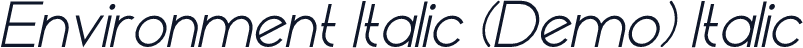 Environment Italic (Demo) Italic