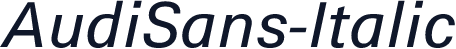 AudiSans-Italic