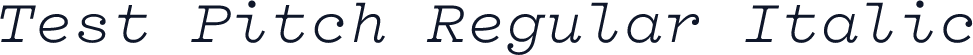 Test Pitch Regular Italic