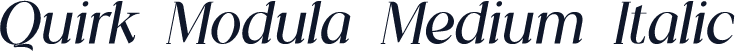 Quirk Modula Medium Italic