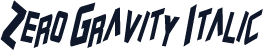 Zero Gravity Italic