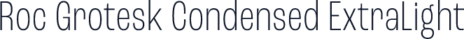 Roc Grotesk Condensed ExtraLight