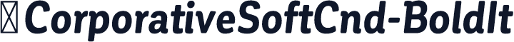 ☞CorporativeSoftCnd-BoldIt