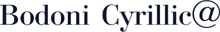 Bodoni Cyrillic@