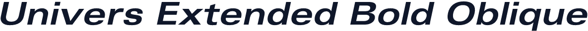 Univers Extended Bold Oblique