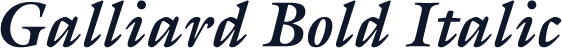 Galliard Bold Italic