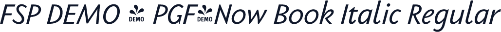 FSP DEMO - PGF-Now Book Italic Regular