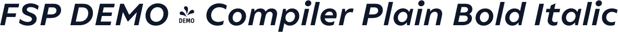 FSP DEMO - Compiler Plain Bold Italic