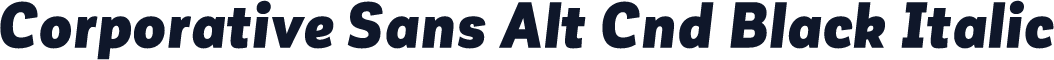 Corporative Sans Alt Cnd Black Italic