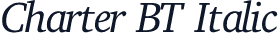 Charter BT Italic