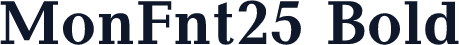 MonFnt25 Bold