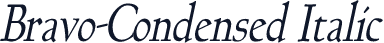 Bravo-Condensed Italic