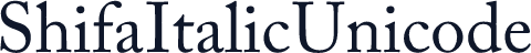 Shifa Italic Unicode