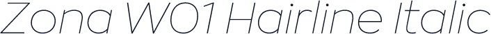 Zona W01 Hairline Italic