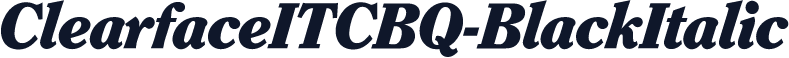 ClearfaceITCBQ-BlackItalic