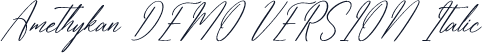 Amethykan DEMO VERSION Italic