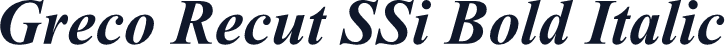 Greco Recut SSi Bold Italic