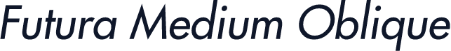Futura Medium Oblique