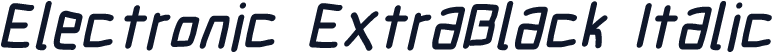 Electronic ExtraBlack Italic