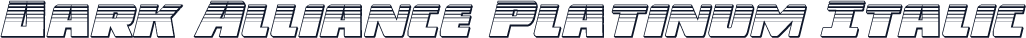 Dark Alliance Platinum Italic