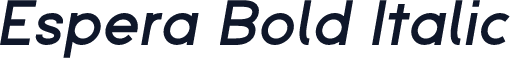 Espera Bold Italic