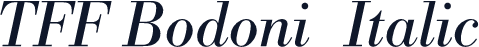 TFF Bodoni  Italic