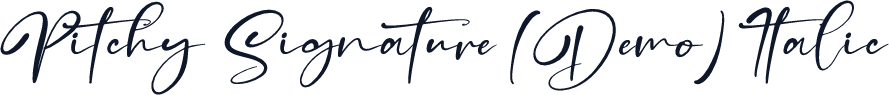 Pitchy Signature (Demo) Italic