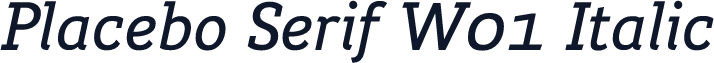 Placebo Serif W01 Italic