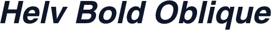 Helv Bold Oblique