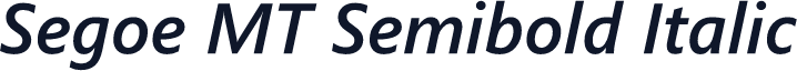 Segoe MT Semibold Italic