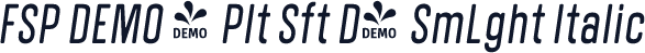 FSP DEMO - Plt Sft D4 SmLght Italic