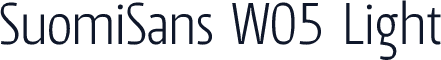 SuomiSans W05 Light