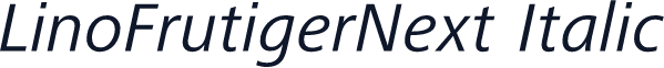 LinoFrutigerNext Italic