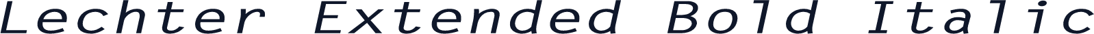 Lechter Extended Bold Italic