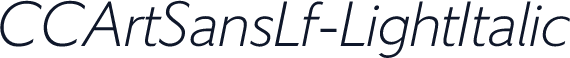 CCArtSansLf-LightItalic