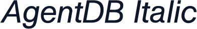 AgentDB Italic
