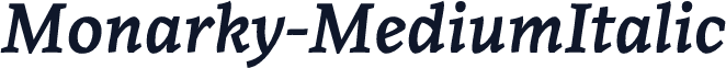 Monarky-MediumItalic