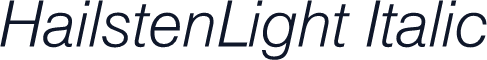 HailstenLight Italic