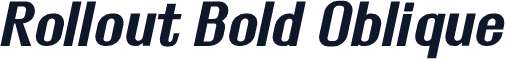 Rollout Bold Oblique